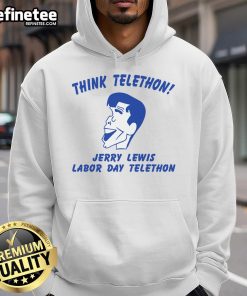 Jerry Lewis Labor Day Telethon hoodie featuring vibrant graphics celebrating the Good Think Telethon event.