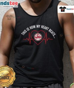 Cleveland Guardians tank top featuring 'Good-This-Is-How-My-Heart-Beats' design, perfect for fans and summer wear.