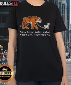 Good Tiger and Goose Walk Meme featured on a stylish ladies tee, perfect for casual wear and animal lovers.