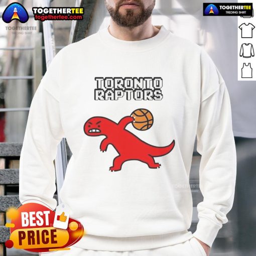 Alt Text: Cozy Good Toronto Raptors Dino Paint Luxe Sweatshirt featuring vibrant graphics, perfect for fans and stylish outfits.