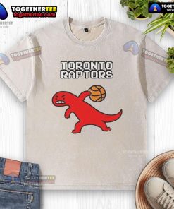 Alt Text: Good Toronto Raptors Dino Paint Luxe Washed T-Shirt featuring vibrant graphics and soft fabric for fans.