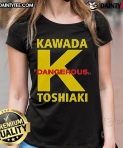 Alt Text: Good Toshiaki Kawada Dangerous K Ladies Tee featuring a striking graphic design and vibrant colors for stylish fans.