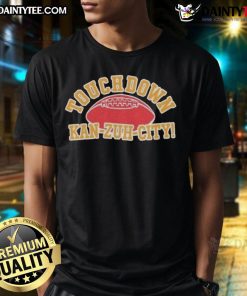 Good Touchdown Kan Zuh City Football T-Shirt featuring vibrant team colors and a bold graphic design for fans.