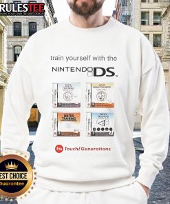 Alt Text: Stylish 'Good Train Yourself' Nintendo DS sweatshirt featuring vibrant graphics for gamers and fitness enthusiasts.