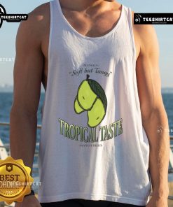 Good Tropical Taste Mango Fruit vintage tank top featuring a vibrant mango graphic perfect for summer style.