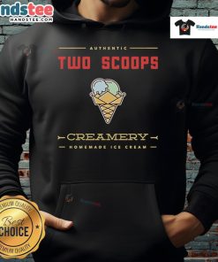 Good Two Scoops Creamery homemade ice cream hoodie featuring a colorful design and cozy fit for ice cream lovers.