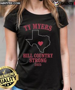 Good Ty Myers Hill in Country Strong 2025 Ladies Tee featuring a stylish design perfect for outdoor activities.