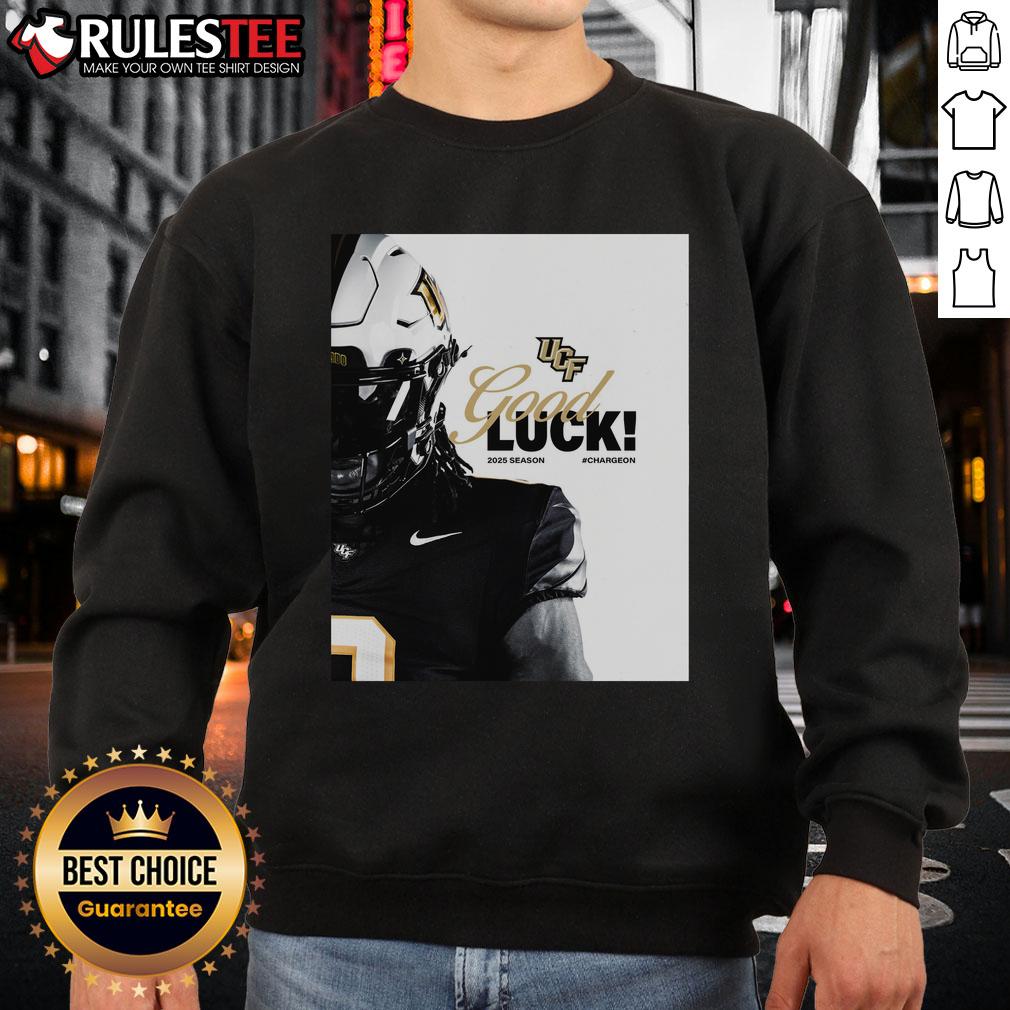 Good Ucf Knights Football Good Luck 2025 Season Sweatshirt Good UCF Knights football sweatshirt for the 2025 season, featuring the team's logo and vibrant colors for fans.