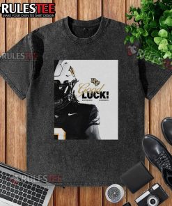 Good UCF Knights Football Good Luck 2025 Season washed t-shirt in black, featuring team logo and motivational design.