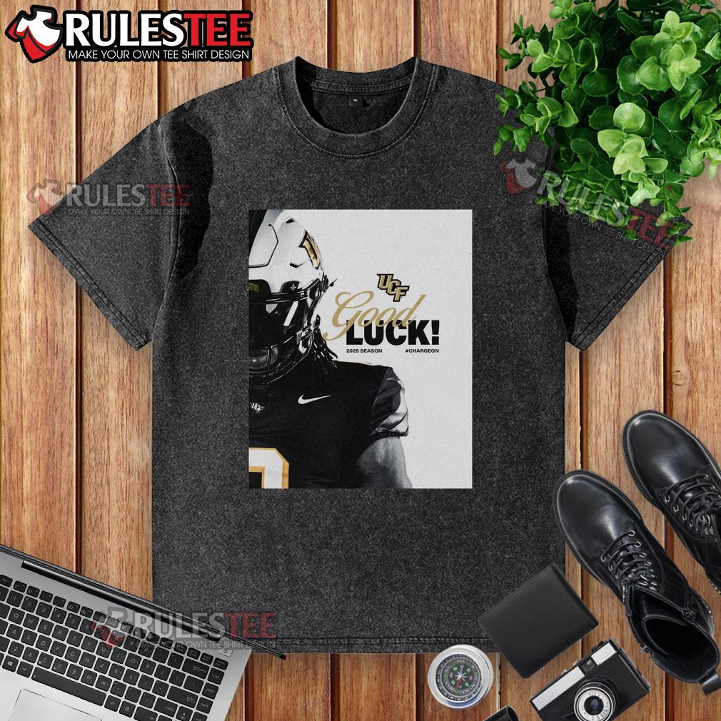 Good Ucf Knights Football Good Luck 2025 Season Washed T Shirt Good UCF Knights Football Good Luck 2025 Season washed t-shirt in black, featuring team logo and motivational design.