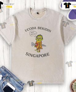 Alt Text: Good Ucoda Bekidin Singapore washed t-shirt in a stylish design, showcasing comfortable fabric and trendy look.