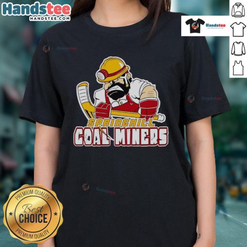 Good Vintage Springhill Coal Miners Ladies Tee featuring retro design and soft fabric, perfect for casual wear.