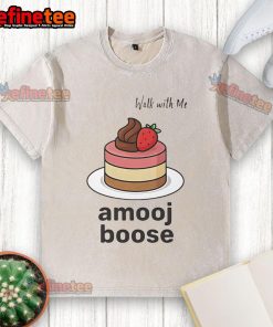 Alt Text: Good Walk With Me Amooj Boose washed t-shirt in soft cotton, perfect for casual outings and everyday wear.