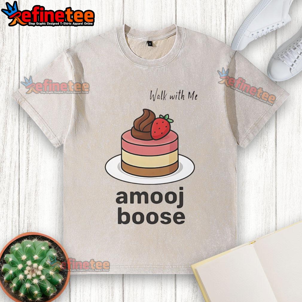 Good Walk With Me Amooj Boose Washed T Shirt Alt Text: Good Walk With Me Amooj Boose washed t-shirt in soft cotton, perfect for casual outings and everyday wear.