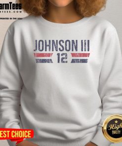 Tre Johnson III Number 12 font sweatshirt for Washington Wizards fans, showcasing team spirit and style.