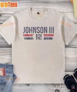 Alt Text: Tre Johnson III Washington Wizards Number 12 Font Washed T-Shirt showcasing team spirit and style.