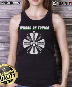 Good Wheel Of Topics tank top featuring a vibrant design, perfect for casual wear and topic-themed discussions.