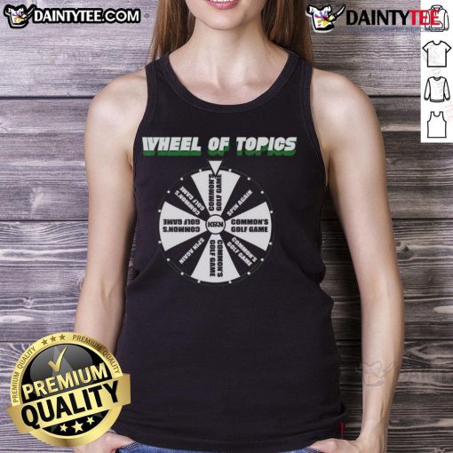 Good Wheel Of Topics tank top featuring a vibrant design, perfect for casual wear and topic-themed discussions.