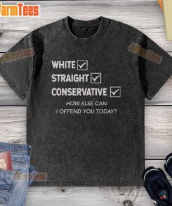 Good White Straight Conservative T-shirt design featuring bold text, perfect for expressing provocative humor.