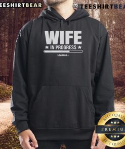 Good Wife In Progress Loading Hoodie featuring a playful design perfect for casual wear and witty fashion lovers.