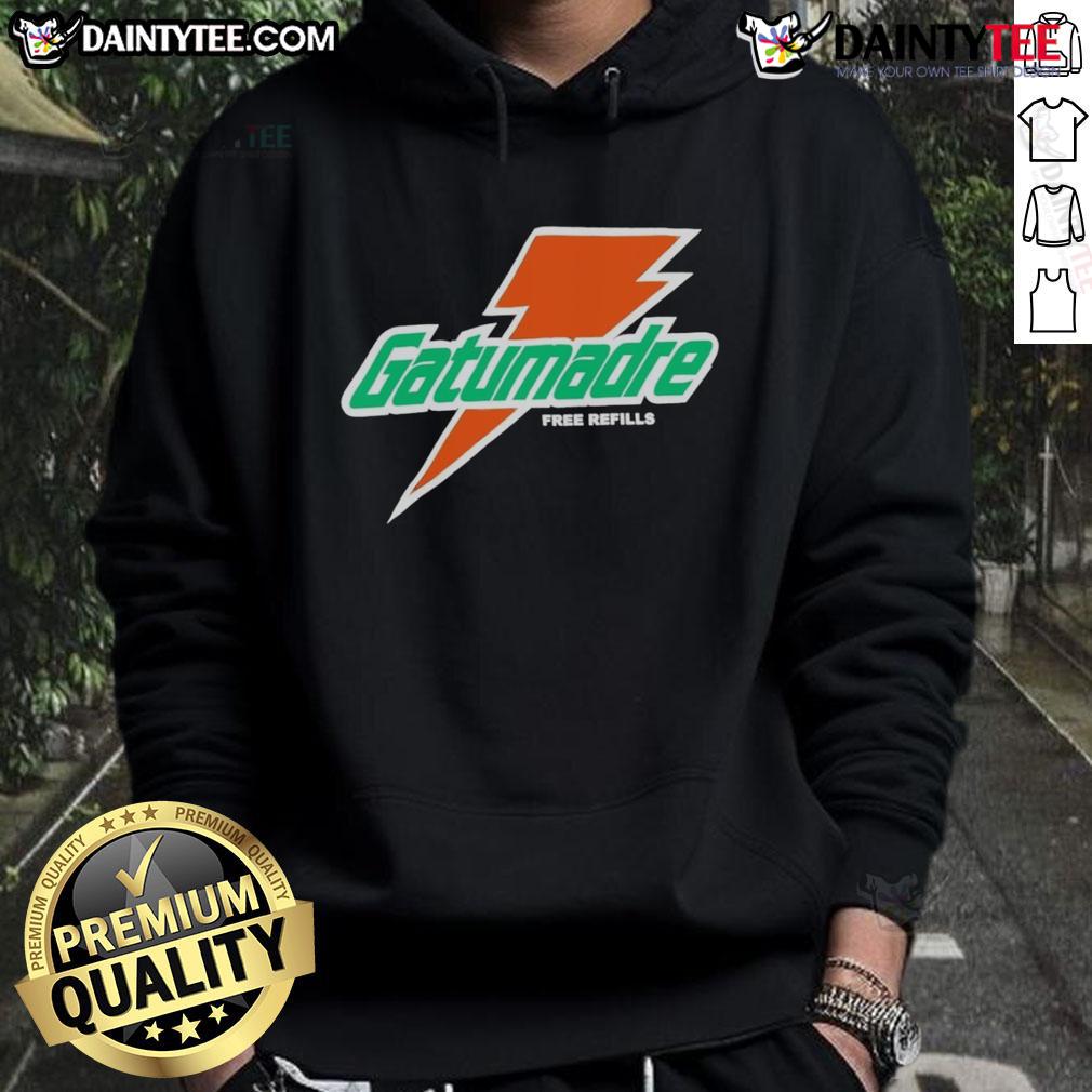 Good Will Kelly Wearing Orange Peel Gatorade Free Refills Logo Hoodie Good Will Kelly wearing an orange peel Gatorade hoodie with free refills logo, showcasing vibrant streetwear style.