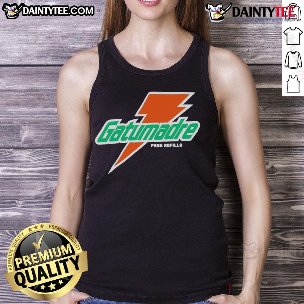 Good Will Kelly Wearing Orange Peel Gatorade Free Refills Logo Tank Top Good Will Kelly in orange peel Gatorade free refills logo tank top, showcasing a vibrant summer look.