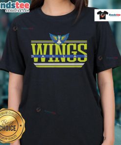 Good WNBA Dallas Wings Over the Top Ladies Tee featuring vibrant team colors and stylish design for female fans.