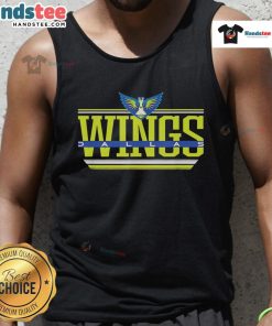 Good WNBA Dallas Wings Over the Top tank top featuring team colors and logo, perfect for fans and sports enthusiasts.