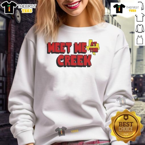 Happy Billy Strings Co. Meet Me at the Creek sweatshirt featuring vibrant design and cozy fabric for music lovers.