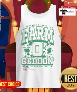 Happy Farm O'Geddon Max Collegiate Tank Top featuring vibrant colors and a trendy design, perfect for casual wear.
