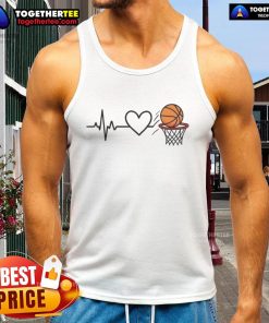 Happy Heart of the Basketball Tank Top featuring a vibrant graphic and comfortable fit for sports enthusiasts.