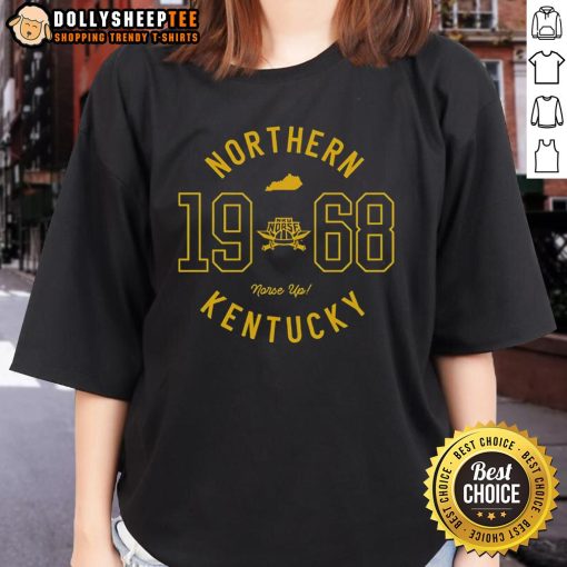 Happy Northern Kentucky University Collegiate Circle Ladies Tee in vibrant colors, perfect for school spirit and casual wear.
