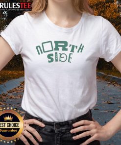 Happy Northside Distrix Collection Ladies Tee featuring vibrant colors and stylish design for casual wear.
