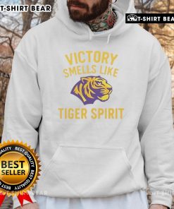 Alt Text: Happy Victory Smells Like Tiger Spirit Hoodie in vibrant colors, showcasing a stylish design for passionate fans.