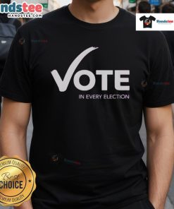 Happy Womens Fund of Omaha Vote In Every Election T-Shirt promoting civic engagement and women's empowerment.