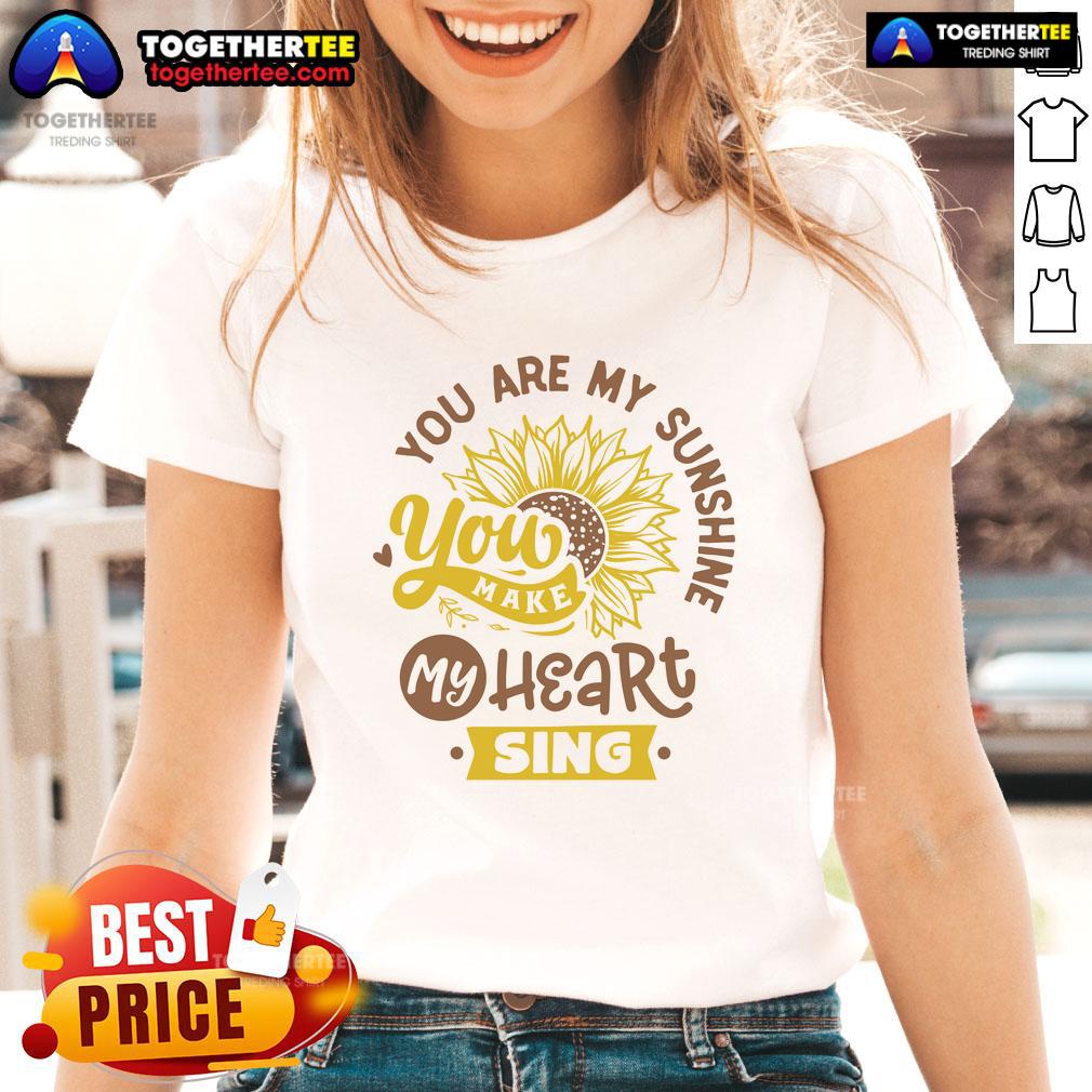 Happy You Are My Sinshine Sunflower Ladies Tee Happy You Are My Sunshine sunflower ladies tee featuring a vibrant sunflower design on a soft fabric.