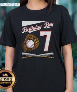 Hot Birthday Boy 7 Baseball Ladies Tee featuring a stylish design perfect for celebrating a birthday in sporty fashion.