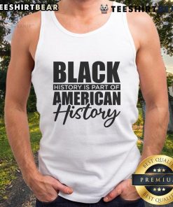 Hot Black Is Part of American History tank top featuring bold text on a stylish design, perfect for fashion and cultural pride.