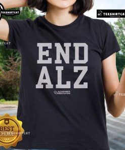 Hot-End ALZ Alzheimer's Association Ladies Tee featuring a stylish design to raise awareness for Alzheimer's disease.