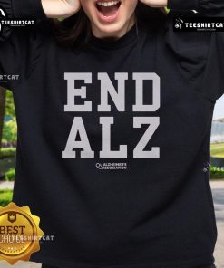 Hot-End ALZ Alzheimer's Association sweatshirt featuring a stylish design to support Alzheimer's awareness and research.