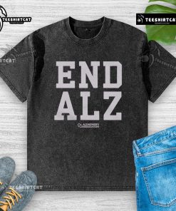 Hot-End ALZ Alzheimer's Association washed t-shirt in soft fabric, promoting awareness and support for Alzheimer's research.
