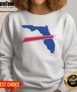 Hot Florida Buffalo Bills logo sweatshirt featuring vibrant colors and cozy design, perfect for fans.