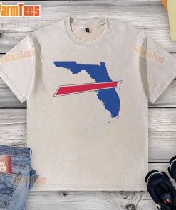 Hot Florida Buffalo Bills logo washed t-shirt featuring vibrant colors and comfortable fit, perfect for fans.