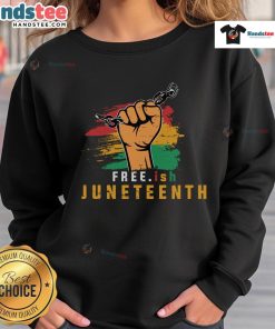 Hot Free.ish Juneteenth Sweatshirt featuring vibrant colors and a bold design celebrating freedom and heritage.