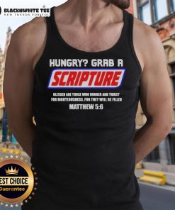 Hot Hungry Grab A Scripture Christian Tank Top for women, featuring a stylish design perfect for summer outings and faith expression.