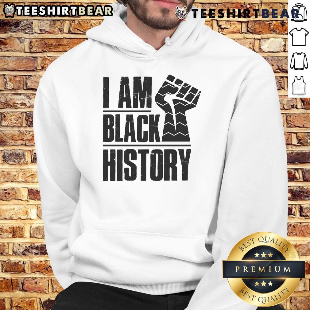Hot I Am Black History Fist Hoodie Hot I Am Black History Fist Hoodie showcasing a powerful black fist symbol on a stylish hoodie, celebrating Black culture.