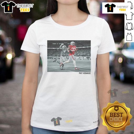 Hot Jack Sawyer Pay Homage Ladies Tee featuring a stylish design, perfect for fans of trendy graphic apparel.