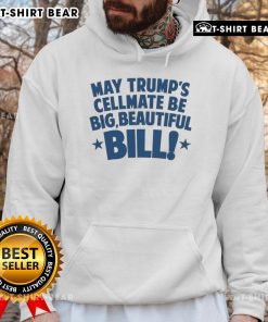 Hot May Trumps cellmate wearing a big beautiful Bill hoodie, showcasing bold graphic design and vibrant colors.