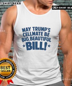 Hot May Trumps cellmate wearing a big beautiful Bill tank top, showcasing a vibrant design and effortless style.