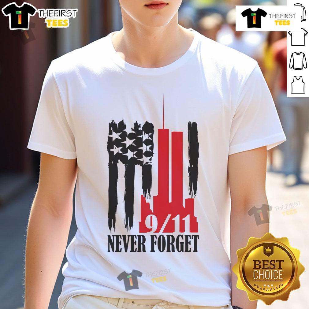 Hot Never Forget September 11 Twin Towers T Shirt Hot Never Forget September 11 Twin Towers T-Shirt featuring a patriotic design honoring the Twin Towers and remembrance.